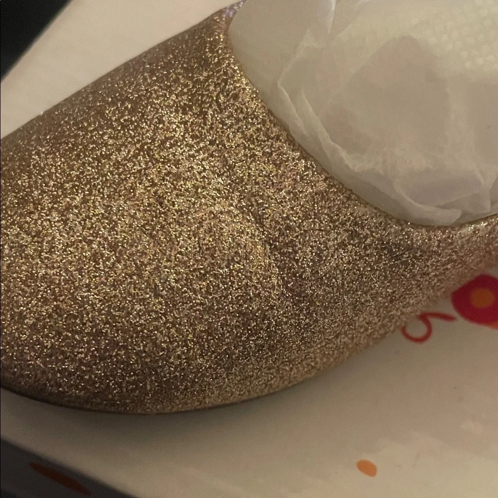 Glittery Gold Kids Dress Shoes